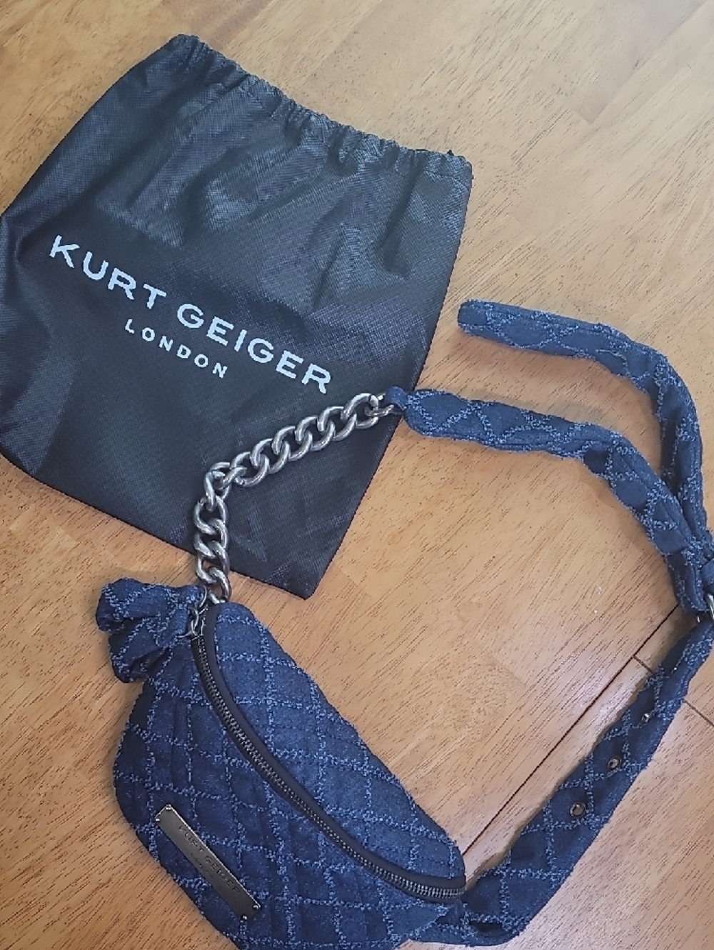 Kurt Geiger London Small Brixton Quilt Belt Bag - Picture 2 of 9